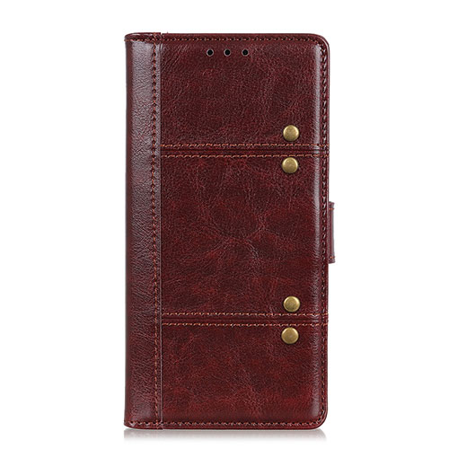 Leather Case Stands Flip Cover L03 Holder for Huawei Nova 8 SE 5G Brown