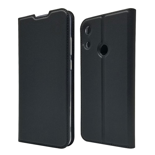 Leather Case Stands Flip Cover L03 Holder for Huawei Y6 Pro (2019) Black