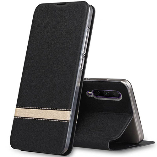 Leather Case Stands Flip Cover L03 Holder for Huawei Y9s Black