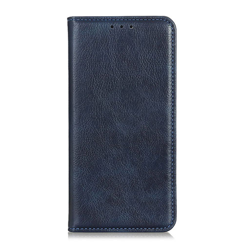 Leather Case Stands Flip Cover L03 Holder for LG K42 Blue