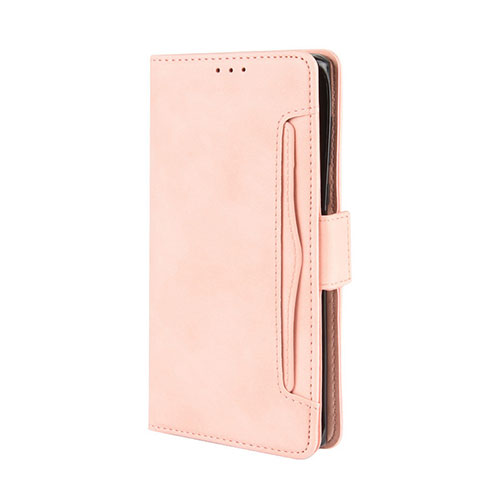Leather Case Stands Flip Cover L03 Holder for Motorola Moto Edge Plus Pink