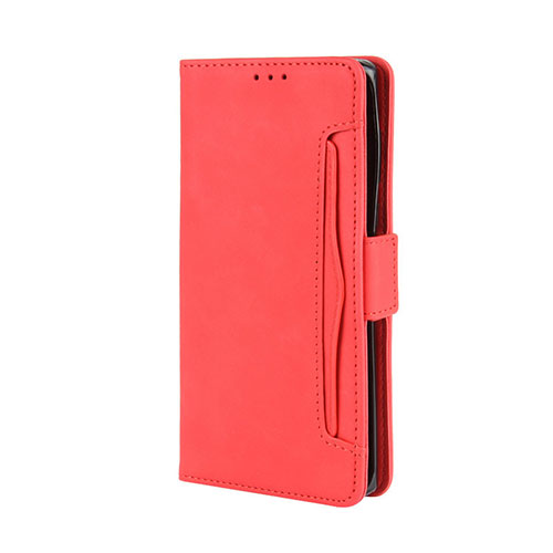 Leather Case Stands Flip Cover L03 Holder for Motorola Moto Edge Plus Red