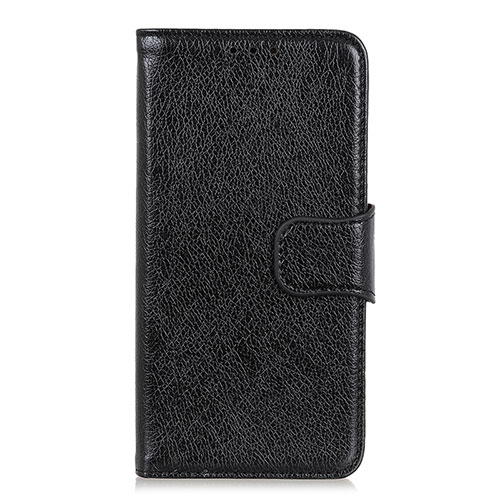 Leather Case Stands Flip Cover L03 Holder for Oppo A15 Black