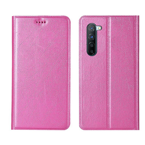 Leather Case Stands Flip Cover L03 Holder for Oppo Find X2 Lite Pink