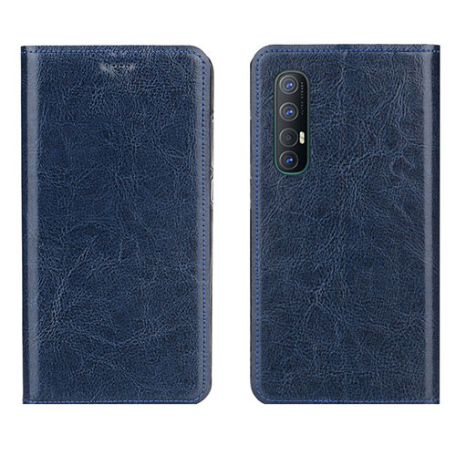 Leather Case Stands Flip Cover L03 Holder for Oppo Find X2 Neo Blue