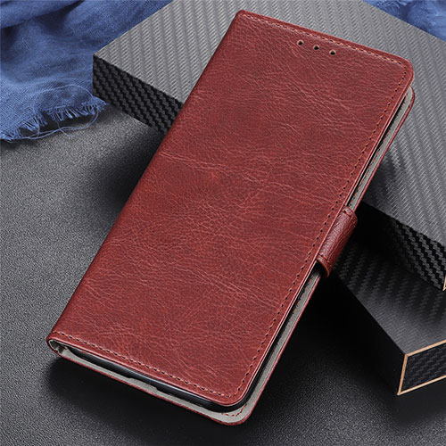 Leather Case Stands Flip Cover L03 Holder for Oppo Find X2 Pro Brown