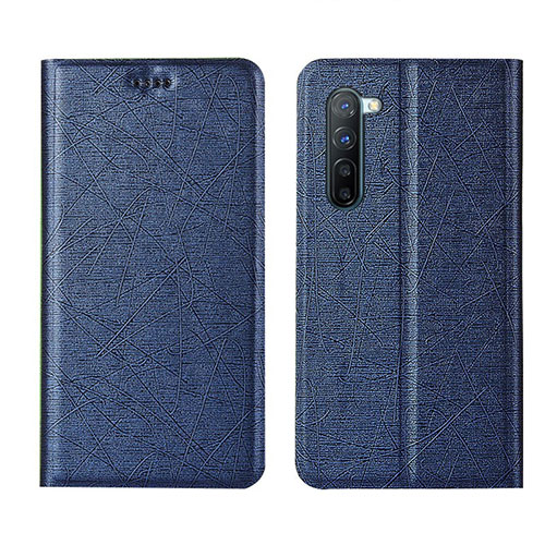 Leather Case Stands Flip Cover L03 Holder for Oppo K7 5G Blue