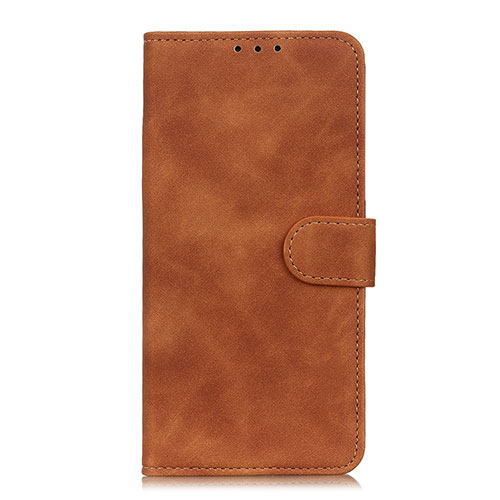 Leather Case Stands Flip Cover L03 Holder for Oppo Reno4 Lite Brown