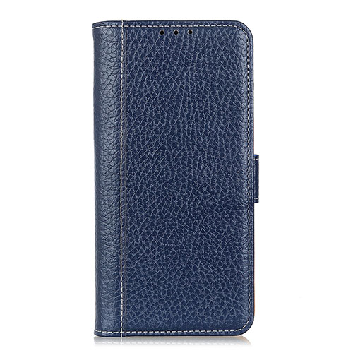 Leather Case Stands Flip Cover L03 Holder for Realme 6 Blue