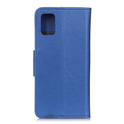 Leather Case Stands Flip Cover L03 Holder for Samsung Galaxy A41 Blue