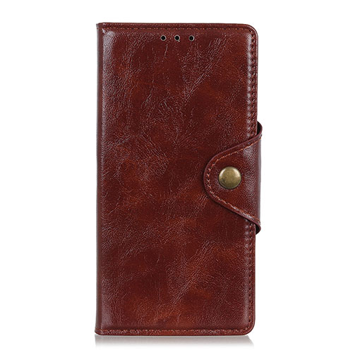 Leather Case Stands Flip Cover L03 Holder for Samsung Galaxy M31 Prime Edition Brown