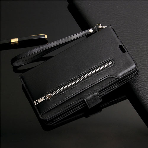Leather Case Stands Flip Cover L03 Holder for Samsung Galaxy S20 Plus 5G Black