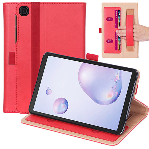 Leather Case Stands Flip Cover L03 Holder for Samsung Galaxy Tab A7 Wi-Fi 10.4 SM-T500 Red