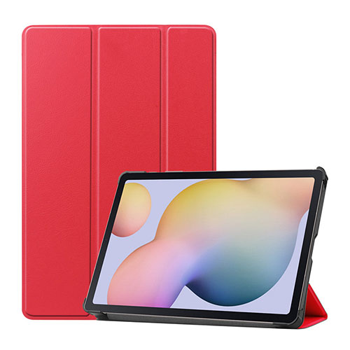 Leather Case Stands Flip Cover L03 Holder for Samsung Galaxy Tab S7 11 Wi-Fi SM-T870 Red