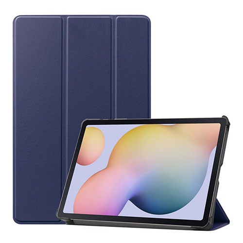Leather Case Stands Flip Cover L03 Holder for Samsung Galaxy Tab S7 4G 11 SM-T875 Blue