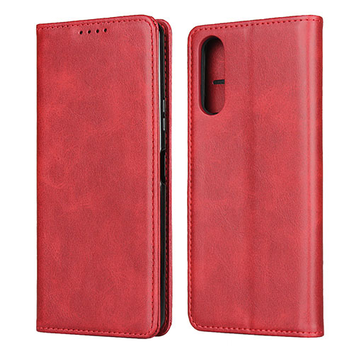 Leather Case Stands Flip Cover L03 Holder for Sony Xperia 10 II Red