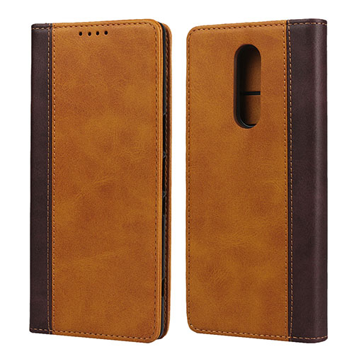 Leather Case Stands Flip Cover L03 Holder for Sony Xperia XZ4 Orange