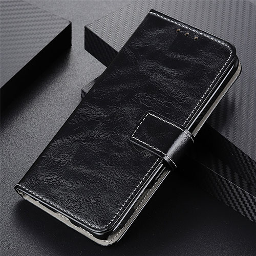Leather Case Stands Flip Cover L03 Holder for Vivo Y20 Black