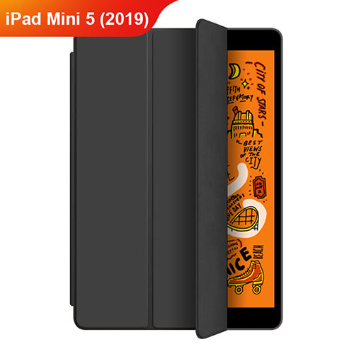 Leather Case Stands Flip Cover L04 for Apple iPad Mini 5 (2019) Black