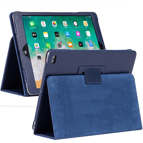 Leather Case Stands Flip Cover L04 Holder for Apple iPad 10.2 (2020) Blue