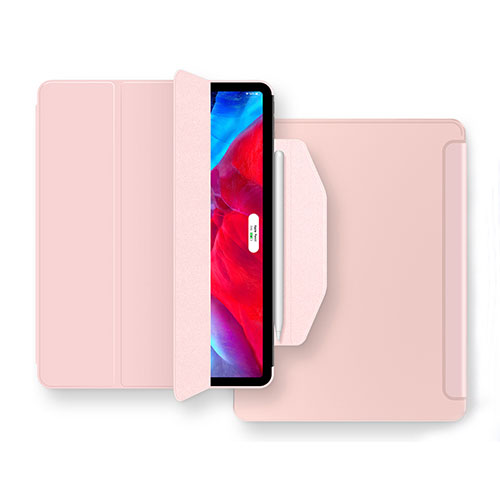 Leather Case Stands Flip Cover L04 Holder for Apple iPad Air 10.9 (2020) Pink