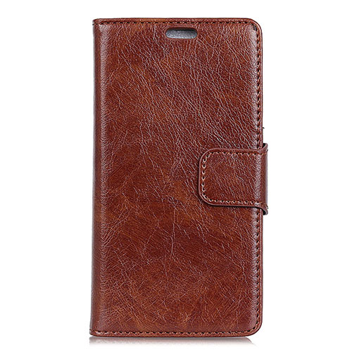 Leather Case Stands Flip Cover L04 Holder for Asus Zenfone Max Plus M1 ZB570TL Brown