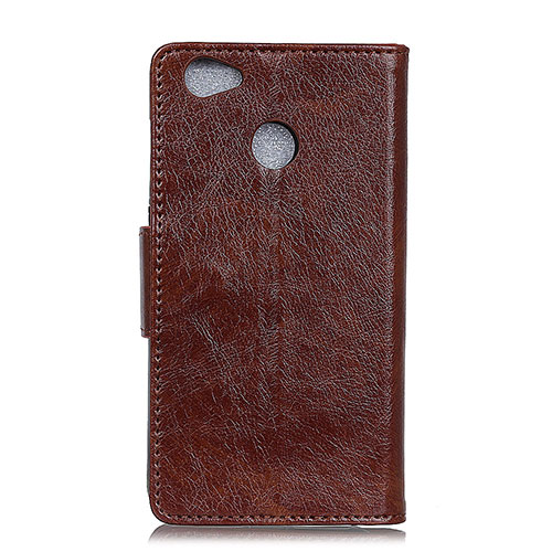 Leather Case Stands Flip Cover L04 Holder for Google Pixel 3a XL Brown