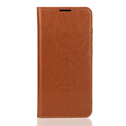 Leather Case Stands Flip Cover L04 Holder for Huawei Enjoy 9 Orange