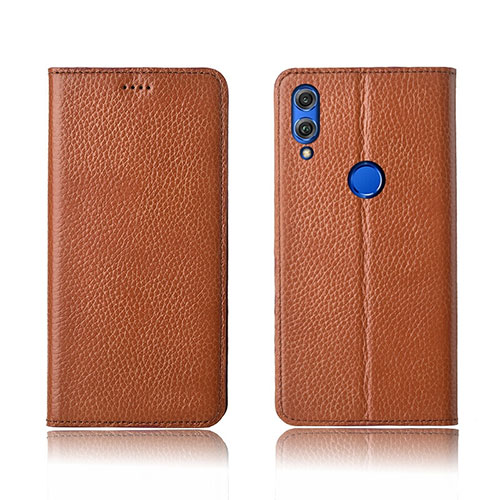 Leather Case Stands Flip Cover L04 Holder for Huawei Honor 8X Orange