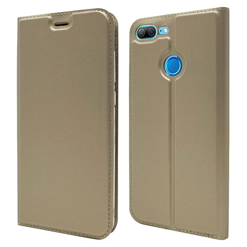 Leather Case Stands Flip Cover L04 Holder for Huawei Honor 9 Lite Gold