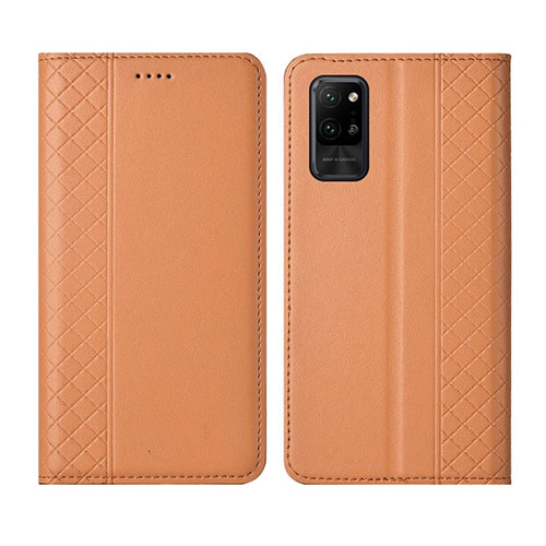 Leather Case Stands Flip Cover L04 Holder for Huawei Honor Play4 Pro 5G Orange
