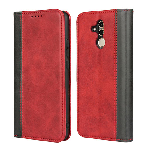 Leather Case Stands Flip Cover L04 Holder for Huawei Mate 20 Lite Red