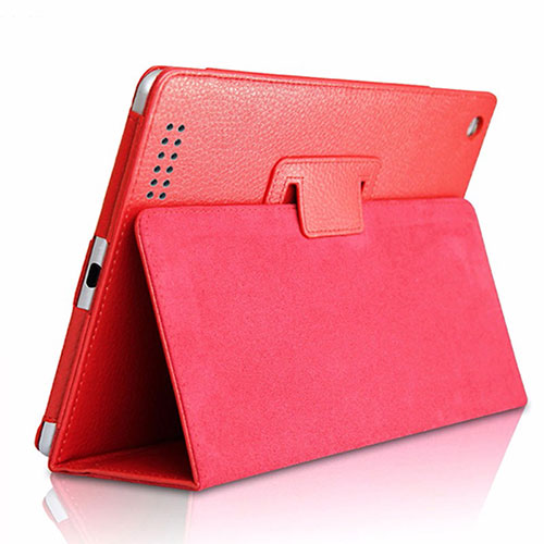 Leather Case Stands Flip Cover L04 Holder for Huawei MediaPad M6 8.4 Red