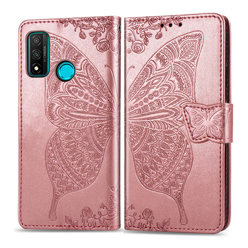 Leather Case Stands Flip Cover L04 Holder for Huawei P Smart (2020) Rose Gold