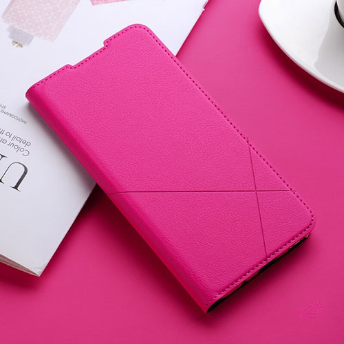 Leather Case Stands Flip Cover L04 Holder for Huawei P30 Lite Hot Pink