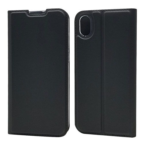 Leather Case Stands Flip Cover L04 Holder for Huawei Y5 (2019) Black