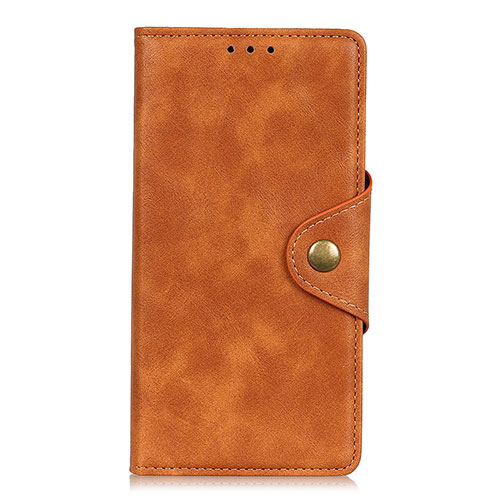Leather Case Stands Flip Cover L04 Holder for Huawei Y9a Brown