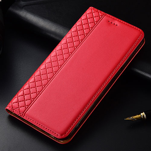 Leather Case Stands Flip Cover L04 Holder for LG V50 ThinQ 5G Red