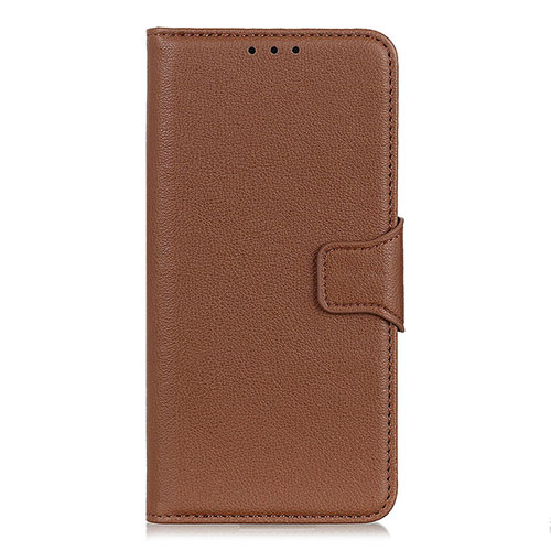 Leather Case Stands Flip Cover L04 Holder for LG Velvet 4G Brown