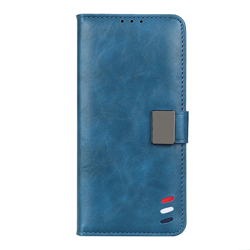 Leather Case Stands Flip Cover L04 Holder for Motorola Moto G9 Plus Blue