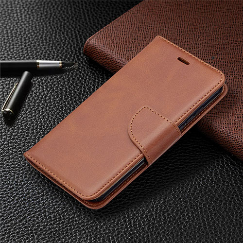 Leather Case Stands Flip Cover L04 Holder for Nokia 1.3 Brown