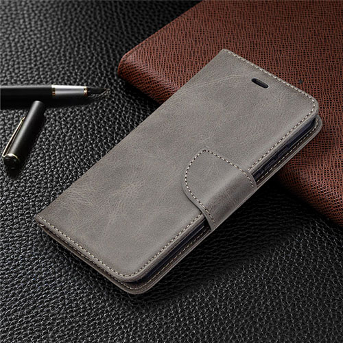 Leather Case Stands Flip Cover L04 Holder for Nokia 1.3 Gray