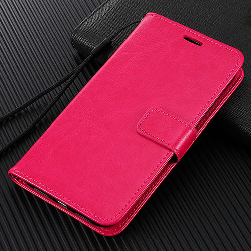 Leather Case Stands Flip Cover L04 Holder for Oppo Reno4 Z 5G Hot Pink