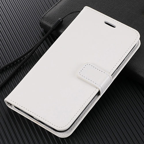 Leather Case Stands Flip Cover L04 Holder for Oppo Reno4 Z 5G White
