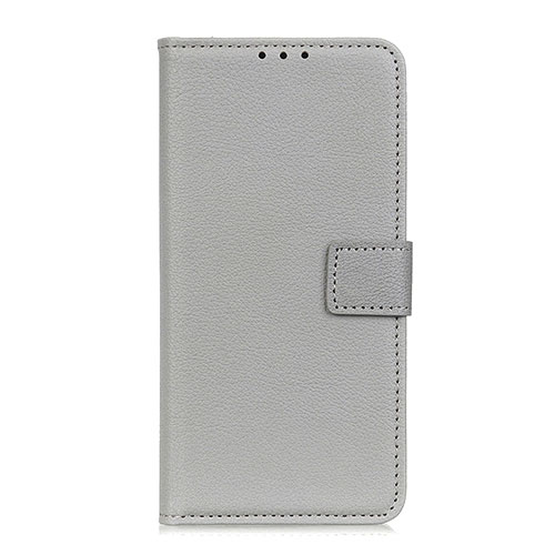 Leather Case Stands Flip Cover L04 Holder for Realme V5 5G Gray
