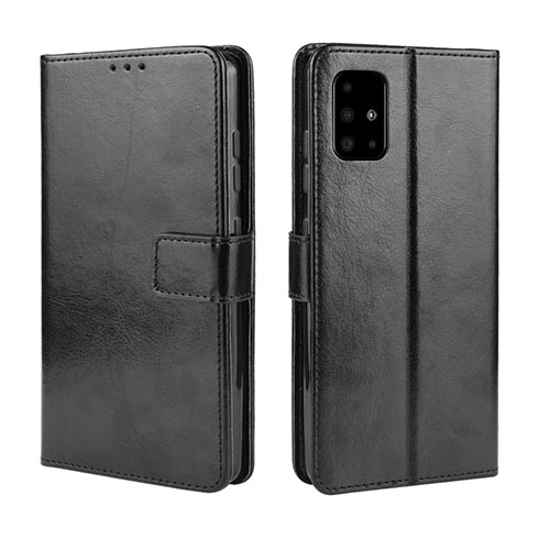 Leather Case Stands Flip Cover L04 Holder for Samsung Galaxy A51 5G Black
