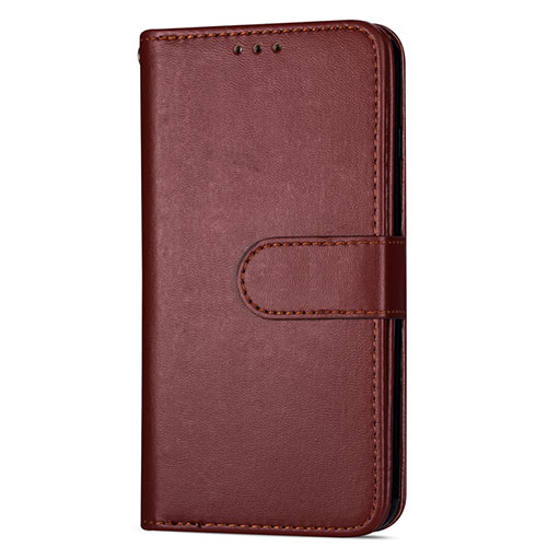 Leather Case Stands Flip Cover L04 Holder for Samsung Galaxy S20 5G Brown