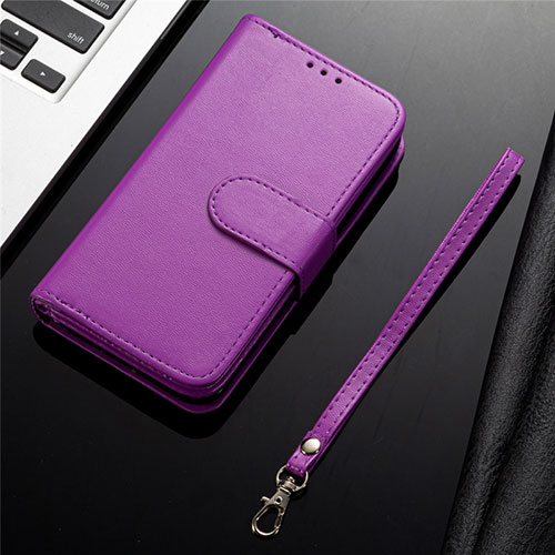 Leather Case Stands Flip Cover L04 Holder for Samsung Galaxy S20 Plus 5G Purple