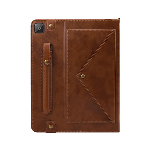 Leather Case Stands Flip Cover L04 Holder for Samsung Galaxy Tab S6 Lite 10.4 SM-P610 Brown
