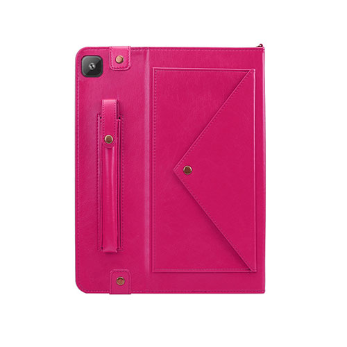 Leather Case Stands Flip Cover L04 Holder for Samsung Galaxy Tab S6 Lite 10.4 SM-P610 Hot Pink
